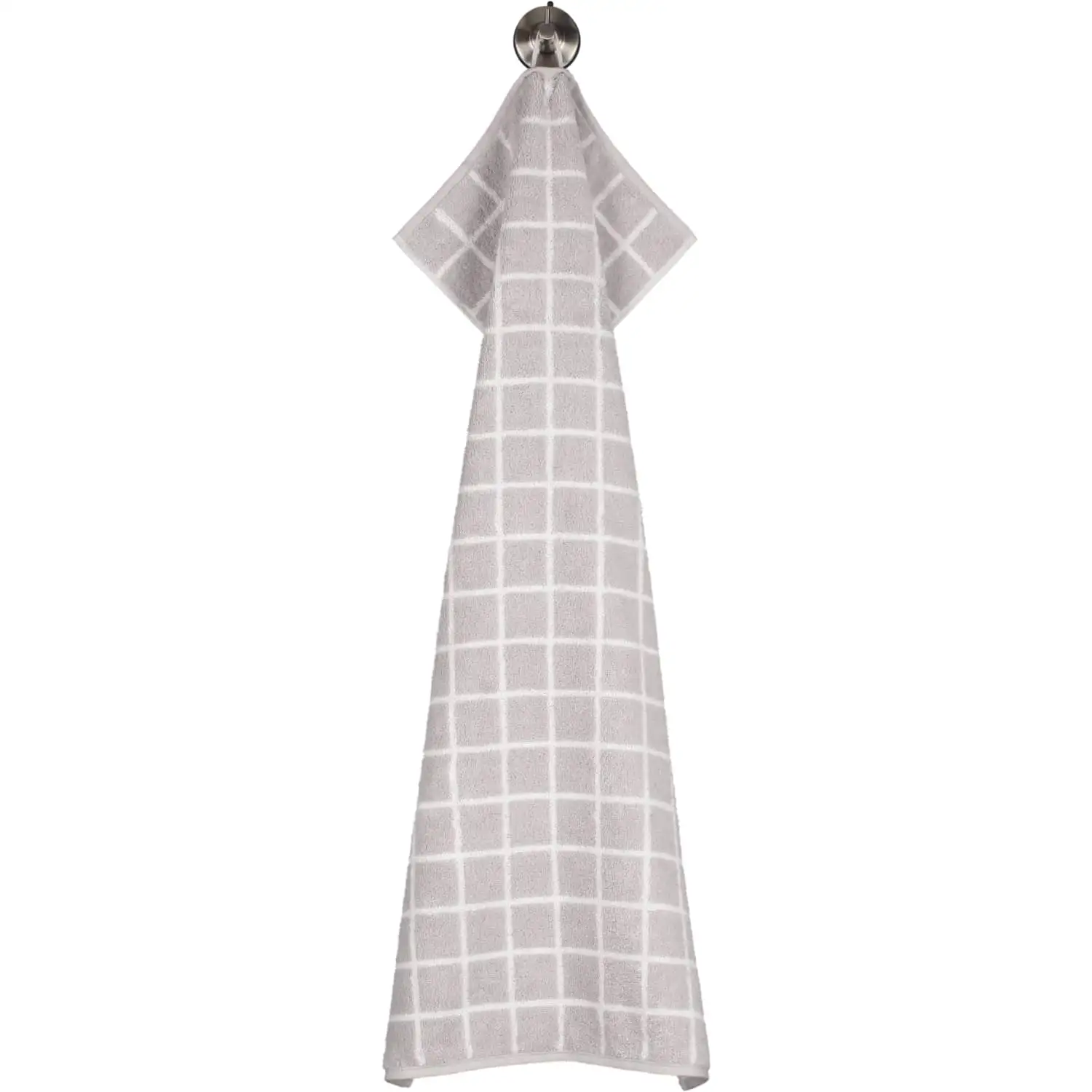 Cawö handdoek Zoom ruit platina (50x100cm, 123) - Handdoek 50x100cm - Afbeelding 2