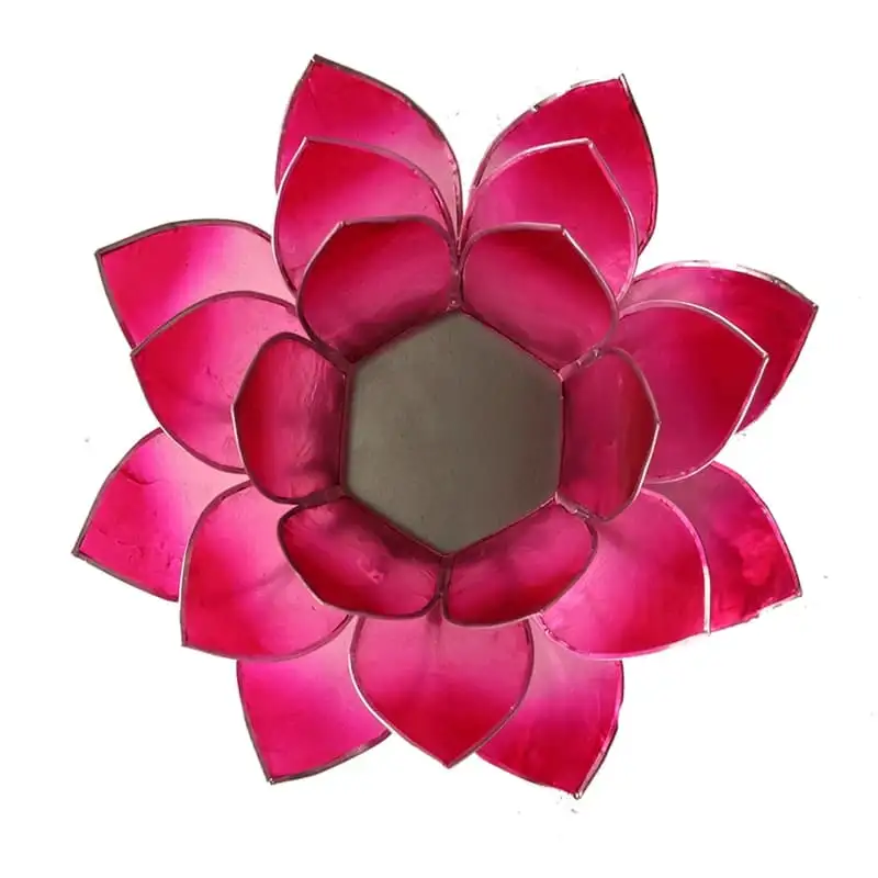 Lotus sfeerlicht roze zilverrand - Afbeelding 2