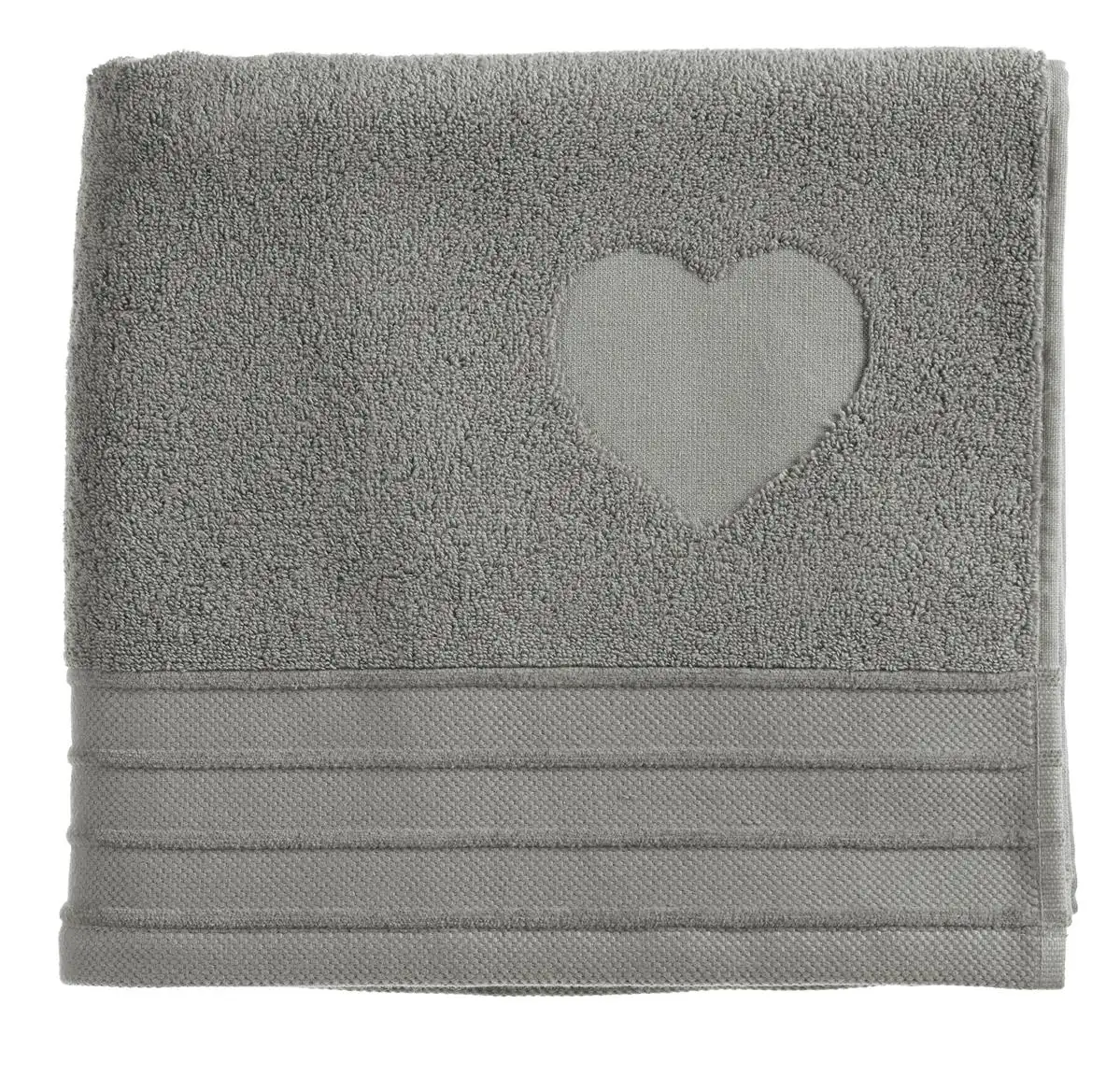 Riviera Maison strandlaken Heart 100x180cm antraciet - Afbeelding 2