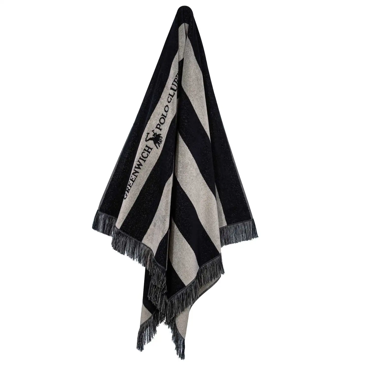Greenwich Polo Club strandlaken Vertical 90x170 zwart beige - Afbeelding 2