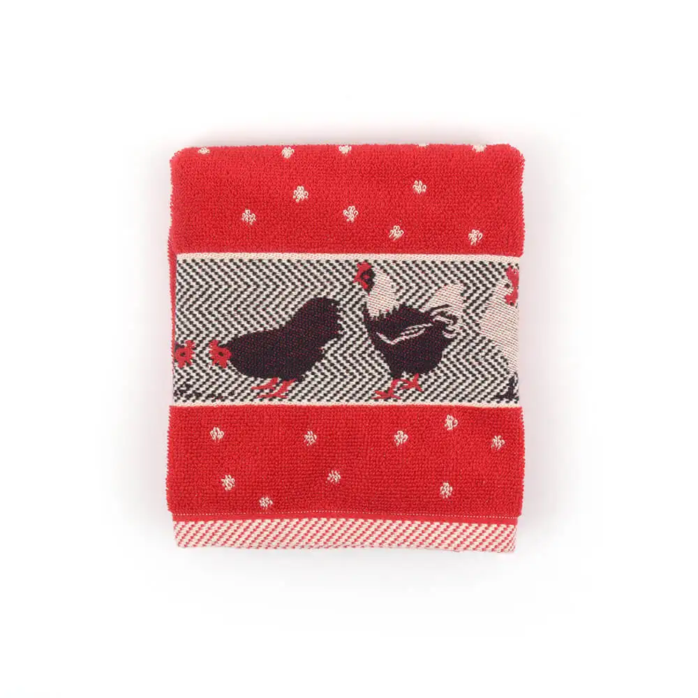 Bunzlau Castle keukendoek Chickens rood - Afbeelding 3
