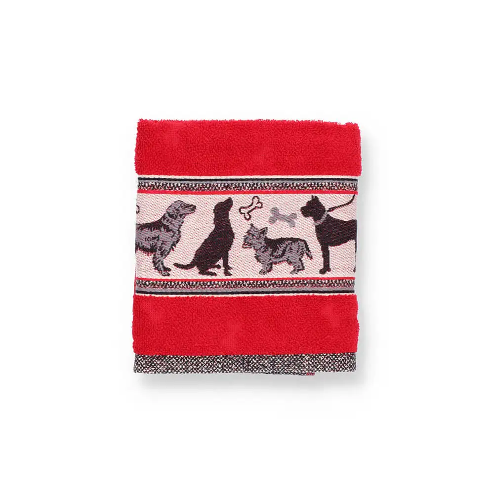 Bunzlau Castle keukendoek Dog rood - Afbeelding 3