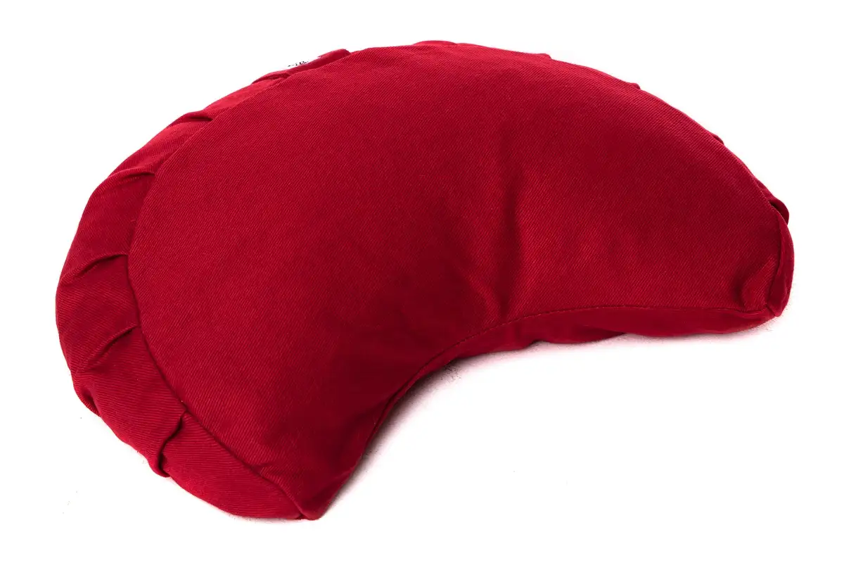 ZENZES® Pro Eco meditatiekussen zabuton en halve maan kussen bordeaux - Afbeelding 2