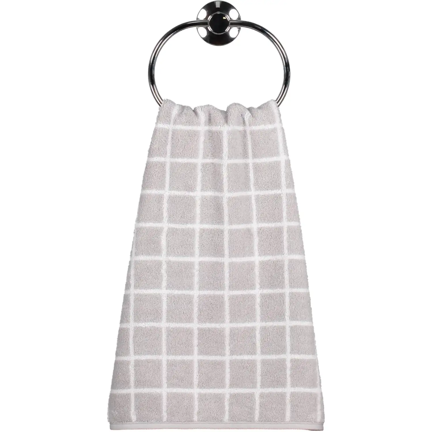 Cawö handdoek Zoom ruit platina (50x100cm, 123) - Handdoek 50x100cm - Afbeelding 3