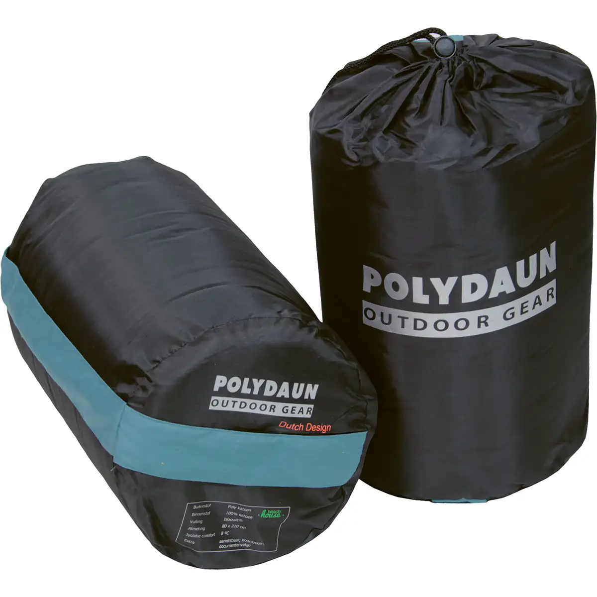 Polydaun Beach House slaapzak mint wave 80x210cm - Afbeelding 2