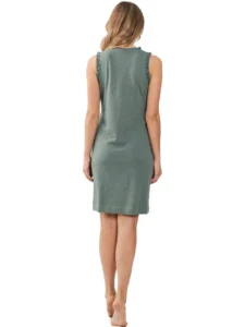 Pastunette dames mouwloos nachthemd dark green 111251-117-1