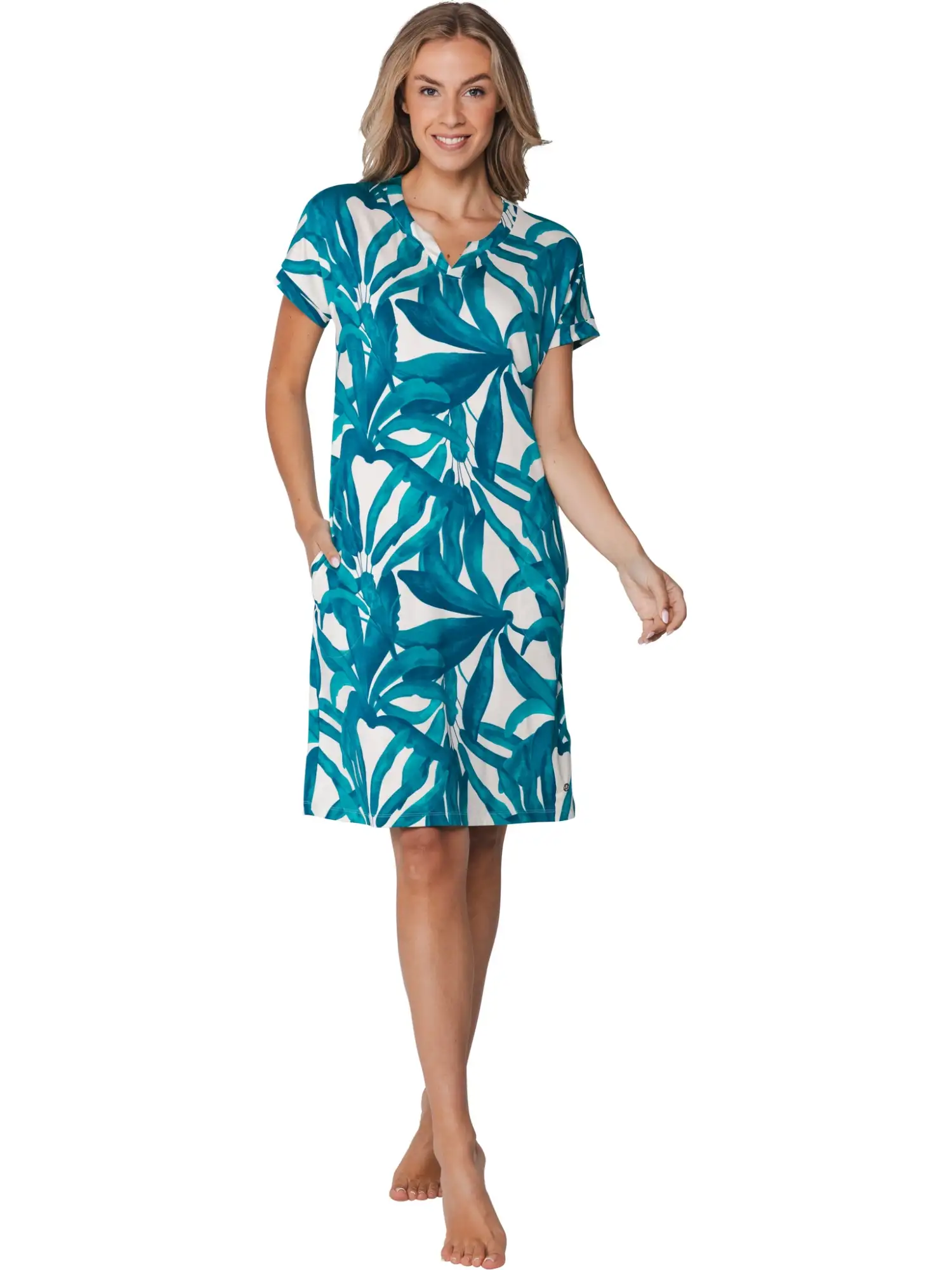 Pastunette dames nachthemd Oasis 111261-200-2 turquoise - 46 - Afbeelding 3