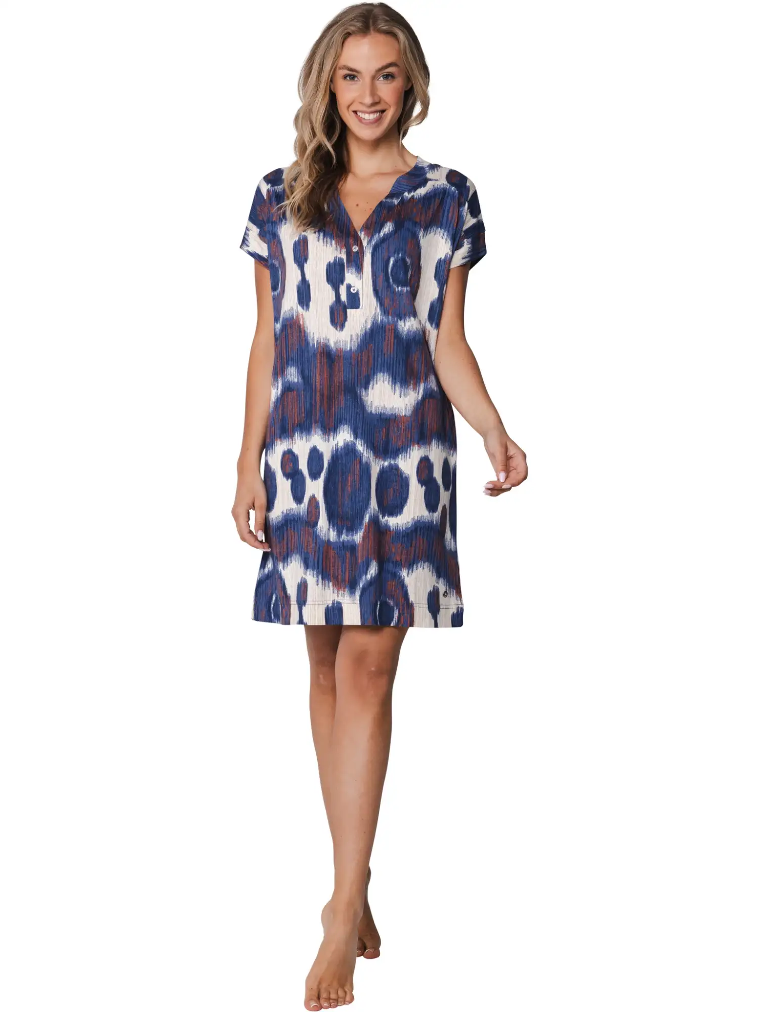 Pastunette dames nachthemd 111261-220-2 indigo flow - 48 - Afbeelding 3
