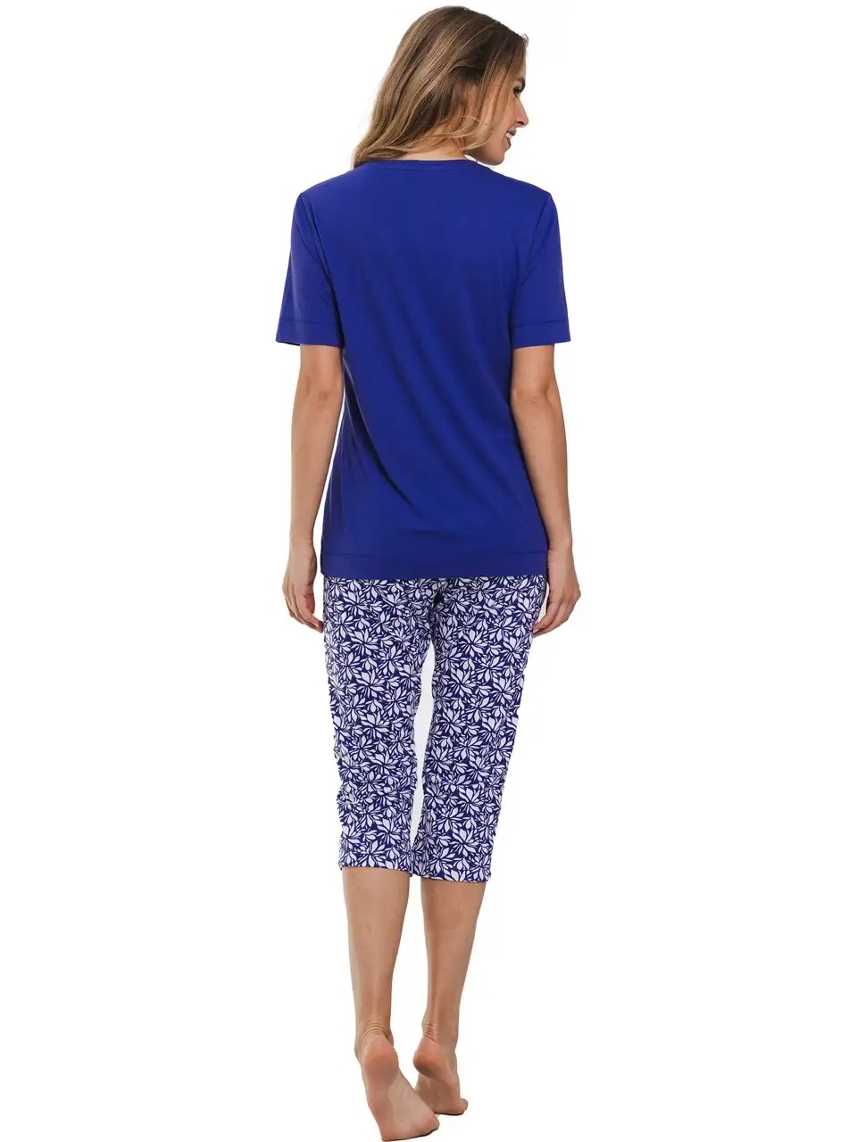 Pastunette dames pyjama capribroek dark blue 121251-116-1 - Afbeelding 3