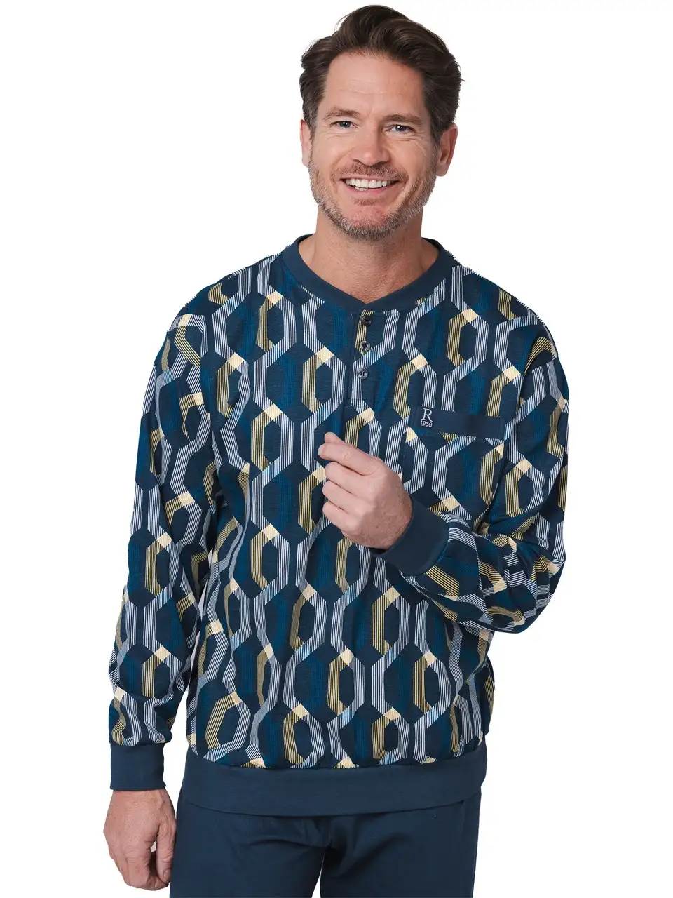Robson heren pyjama dark grey 122252-826-1