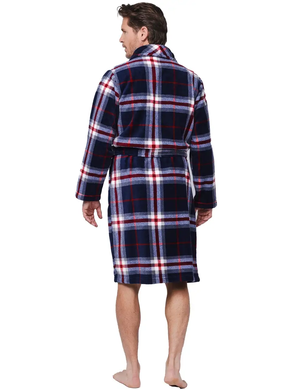 Pastunette heren badjas 172252-534-1 dark blue - L - Afbeelding 4