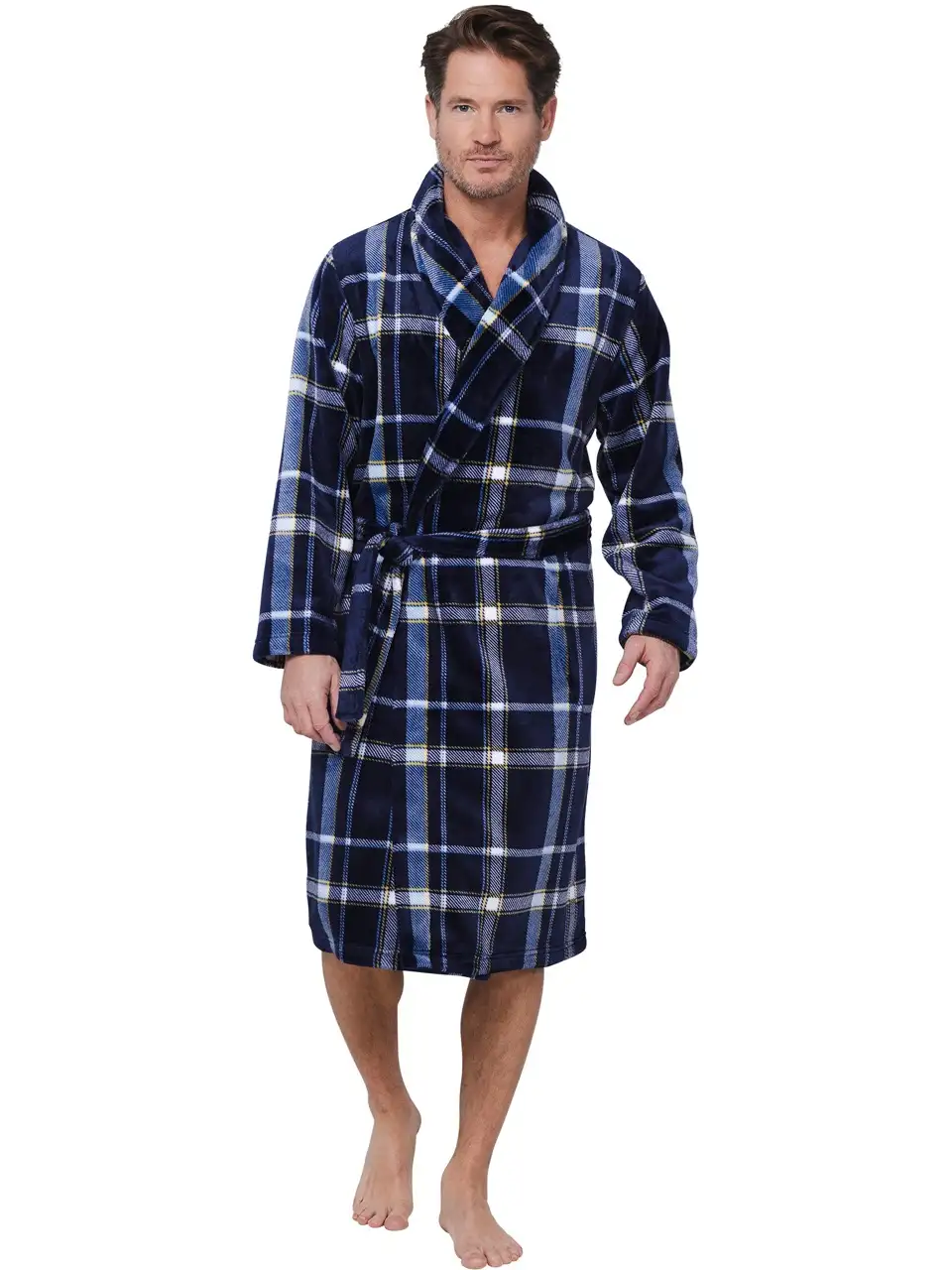 Pastunette heren badjas 172252-552-1 dark blue - L - Afbeelding 5