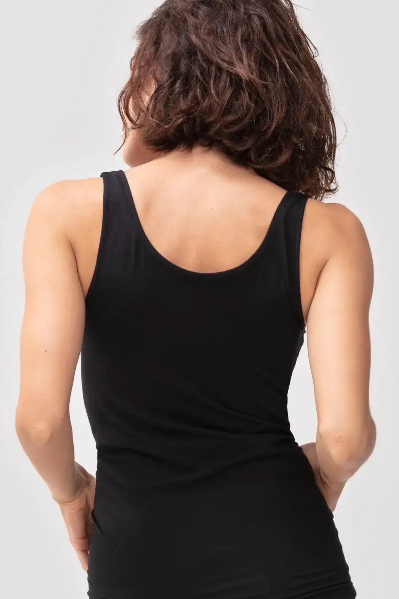 Mey dames hemd Superfine Organic zwart 25816 - 44 - Afbeelding 3