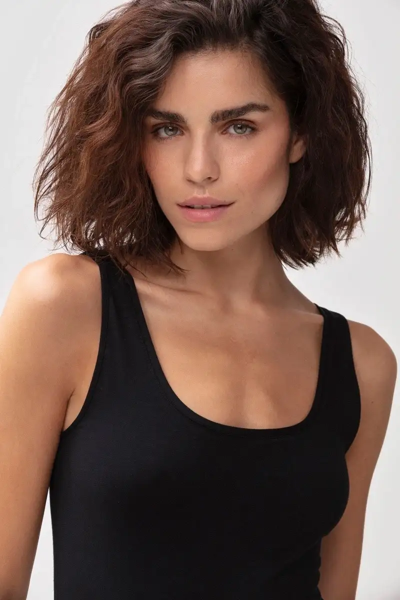 Mey dames hemd Superfine Organic zwart 25816 - 46 - Afbeelding 4
