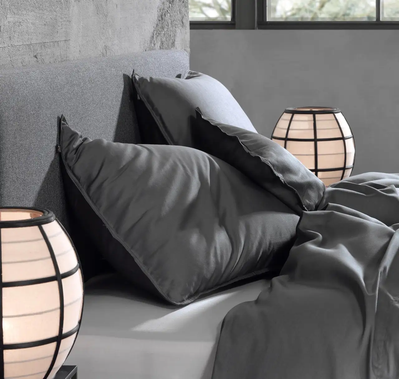 Zo! Home kussenslopen Satinado 2-pack satijn classic antraciet - Afbeelding 2