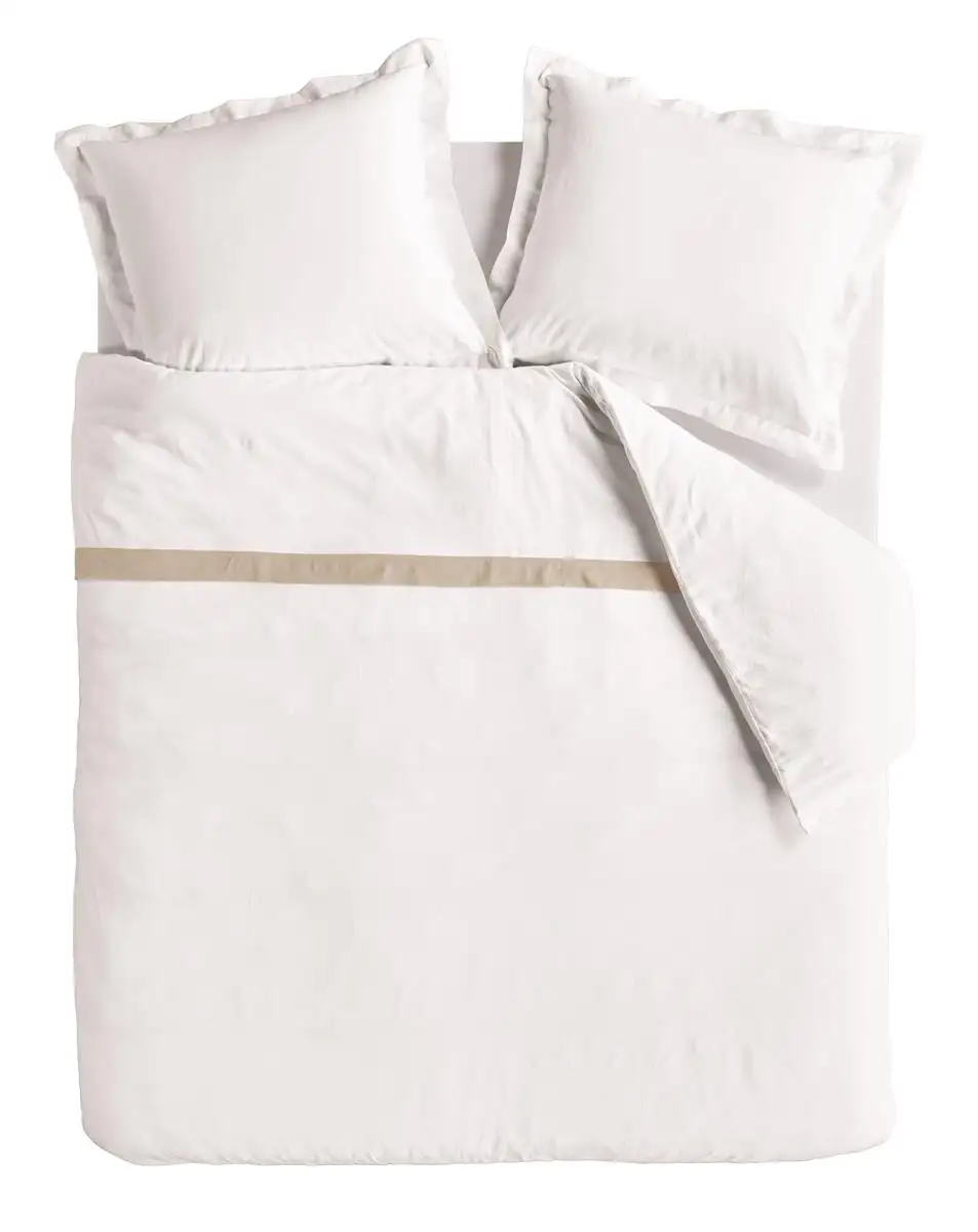 Riviera Maison dekbedovertrek Ease white linnen - 1-persoons 140x200/220cm + 1 sloop - Afbeelding 2