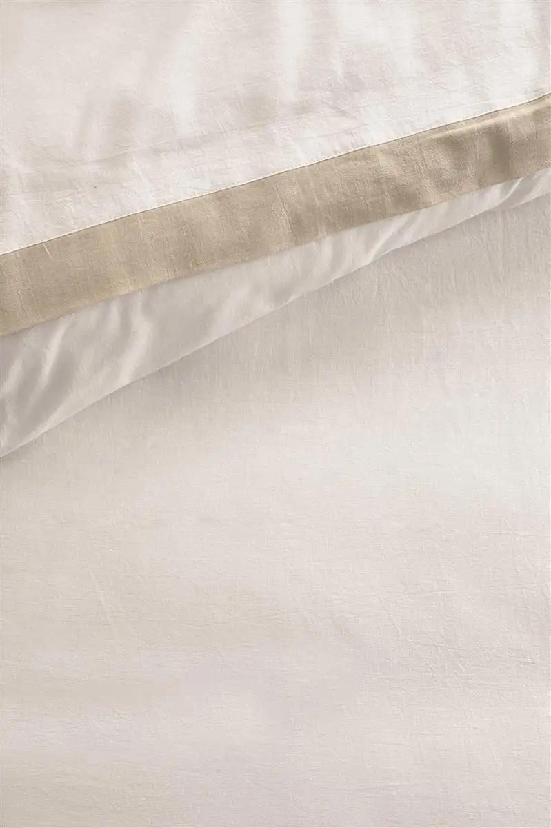 Riviera Maison dekbedovertrek Ease white linnen - 1-persoons 140x200/220cm + 1 sloop