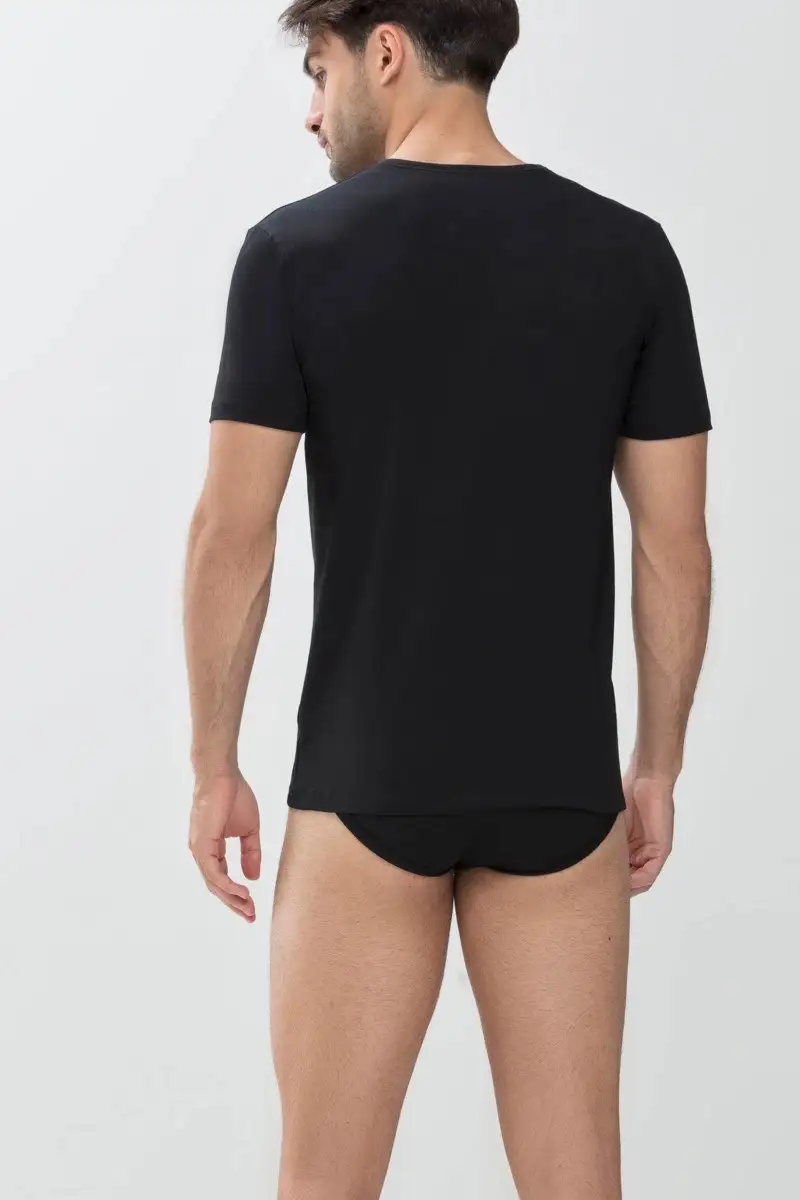 Mey heren t-shirt Dry Cotton v-hals zwart - 5 (M) - Afbeelding 3