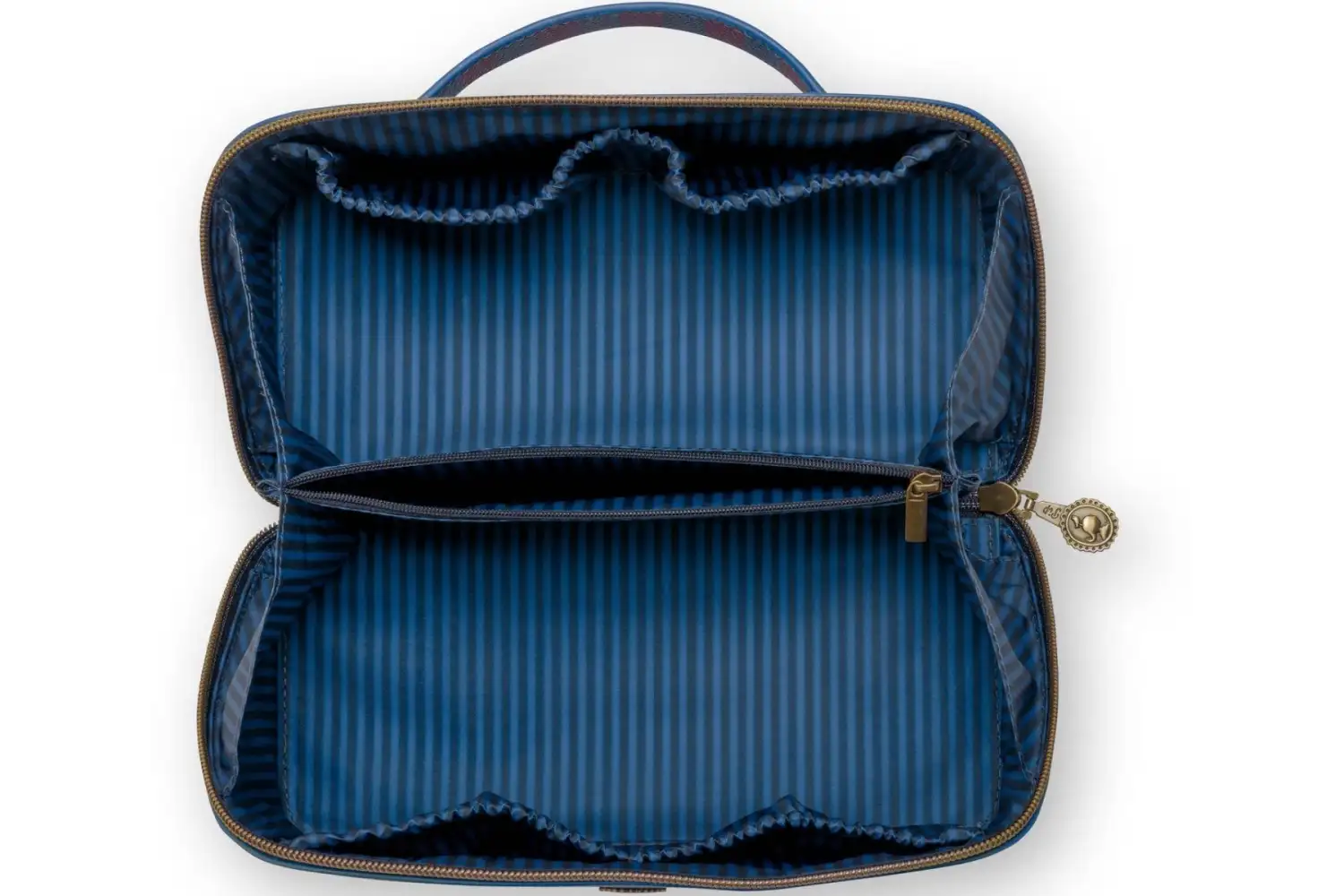 PiP Studio cosmetic bag Cyrille stripe blue medium - Afbeelding 3