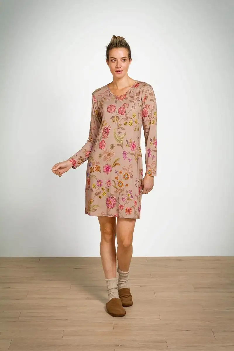 PiP Studio nachthemd Dana Coco Flower sand - Afbeelding 2