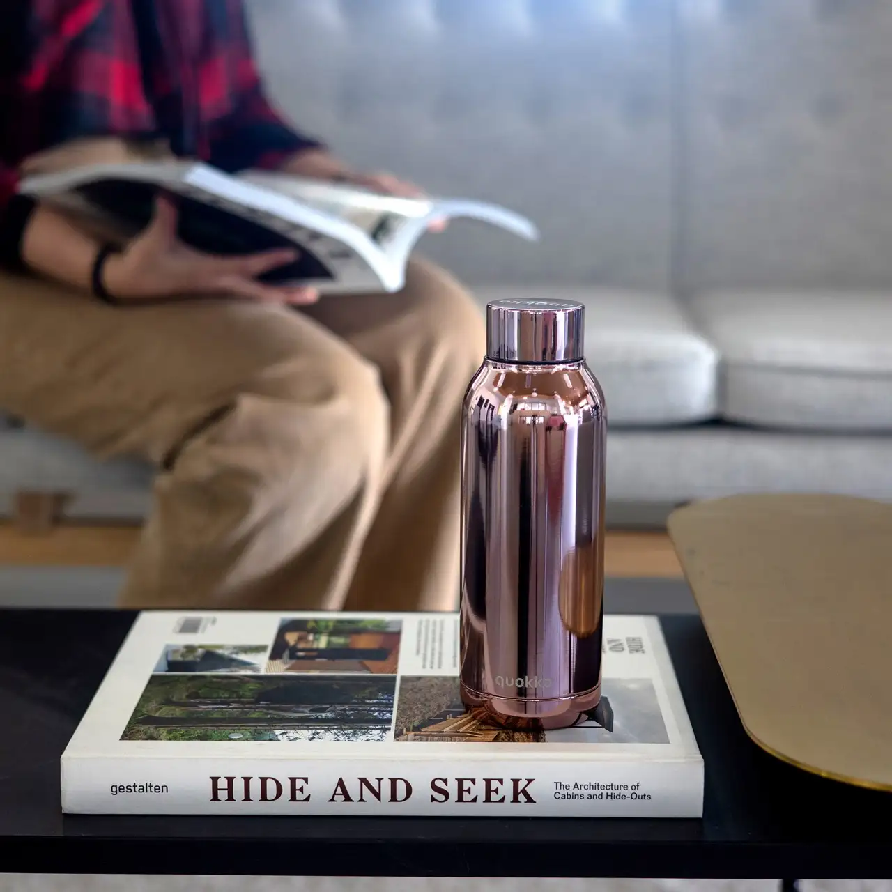 Quokka drinkfles RVS Solid Sleek Rose Gold 510 ml - Afbeelding 3
