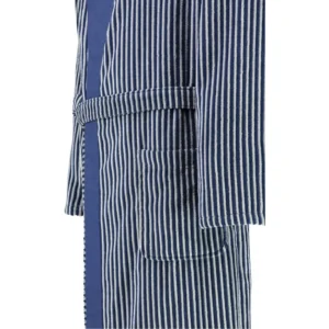 Cawö heren badjas (2843, blauw)