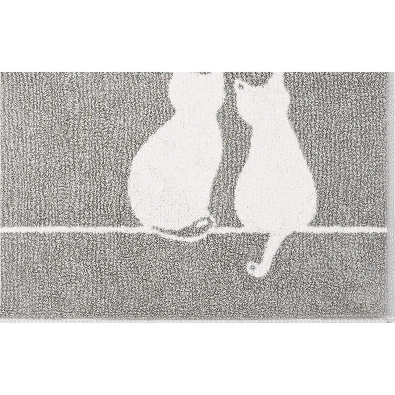 Cawö badmat Cute Cats 50x80cm platin wit 76 - Afbeelding 3