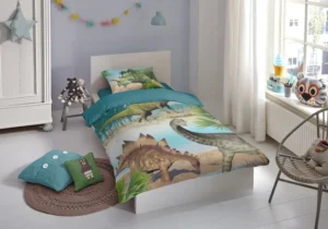 Dino dekbedovertrek 140x200/220 (6602, multi) - 1-persoons 140x200/220cm + 1 sloop
