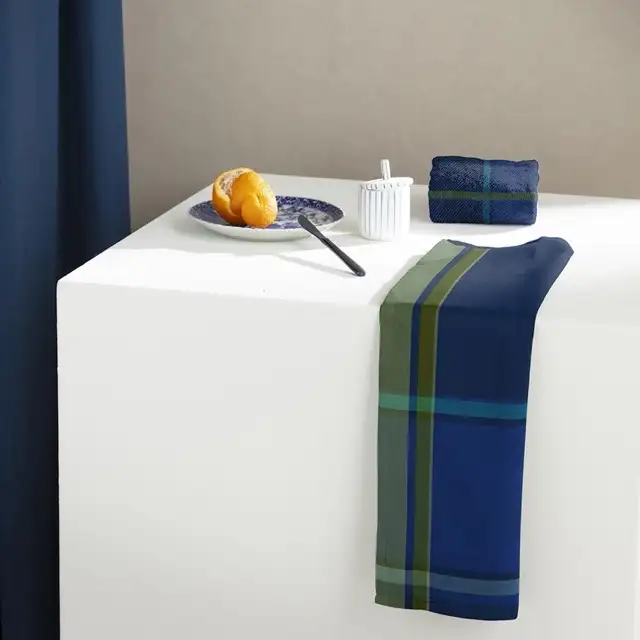 DDDDD keukendoek Madras blue - Afbeelding 2