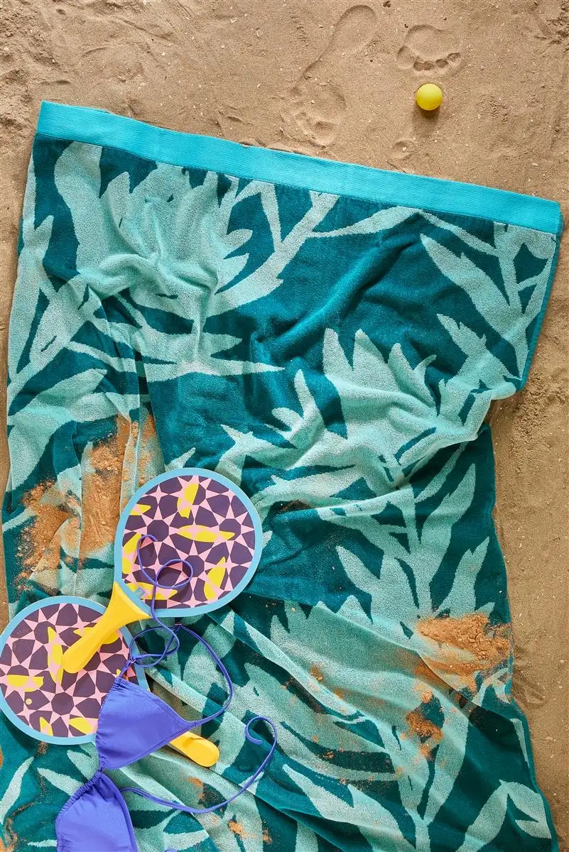 Kaat strandlaken Bermuda blue green 100x180cm - Afbeelding 3