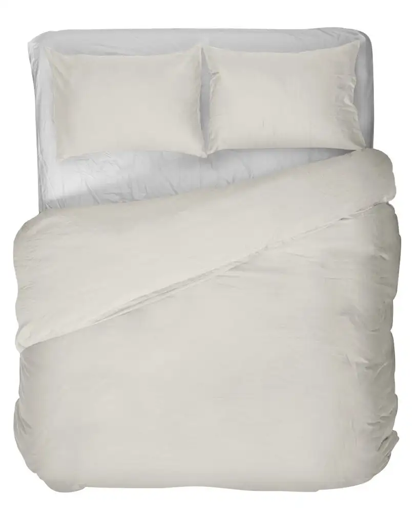 Kayori tencel dekbedovertrek Akemi offwhite 140x200/220 - 1-persoons 140x200/220cm + 1 sloop - Afbeelding 4