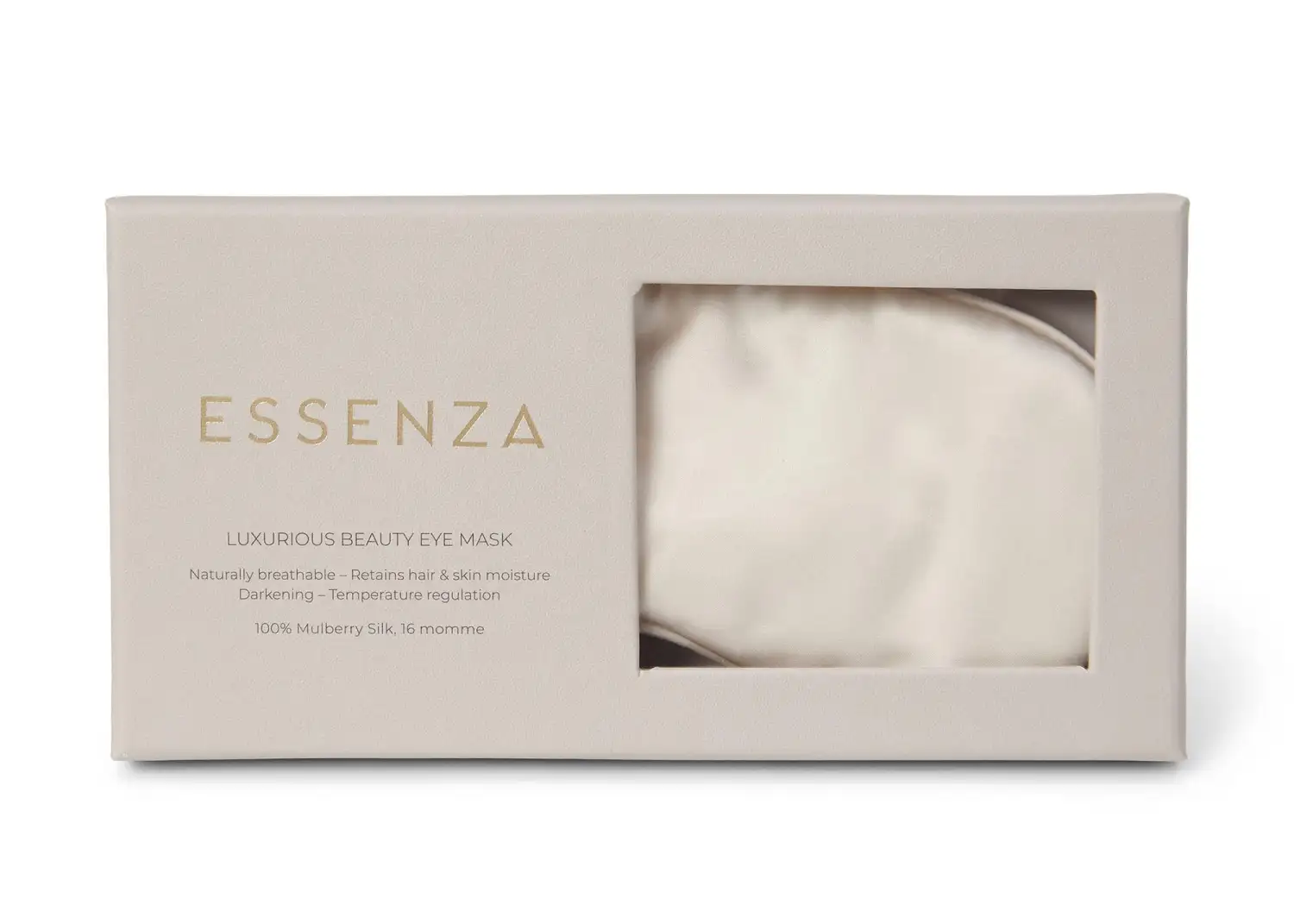 Essenza slaapmasker Alice onesize ivory zijde - Afbeelding 2