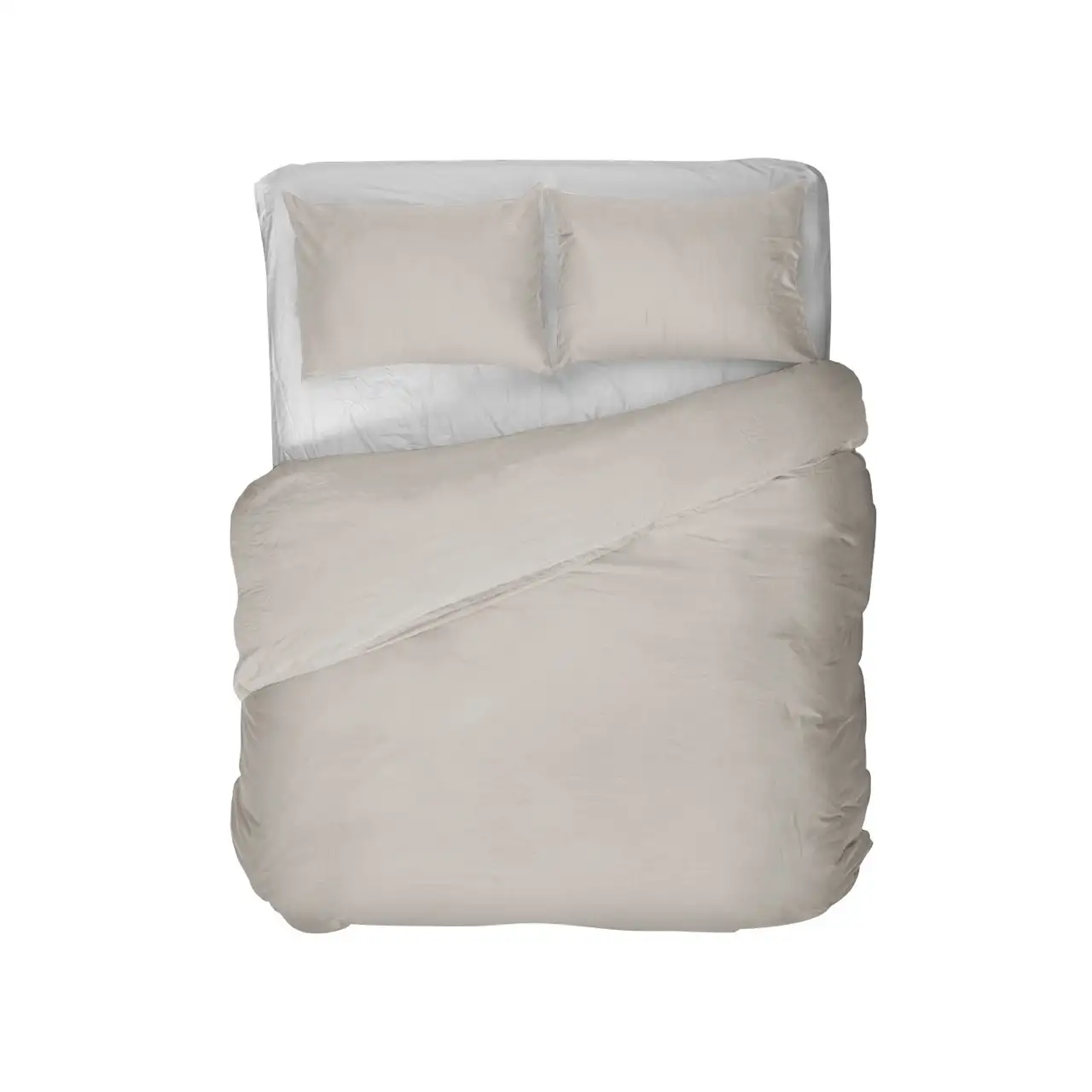 Kayori tencel dekbedovertrek Daiki zilvergrijs 500TC - 1-persoons 140x200/220cm + 1 sloop - Afbeelding 5