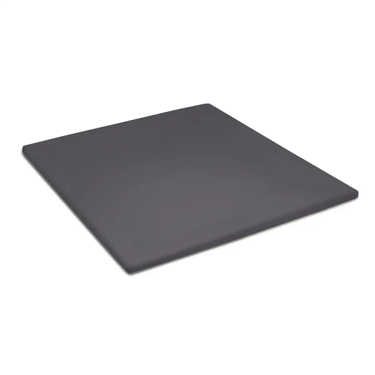 Damai organic satijnen topper hoeslaken antraciet - 200x200 - Afbeelding 2