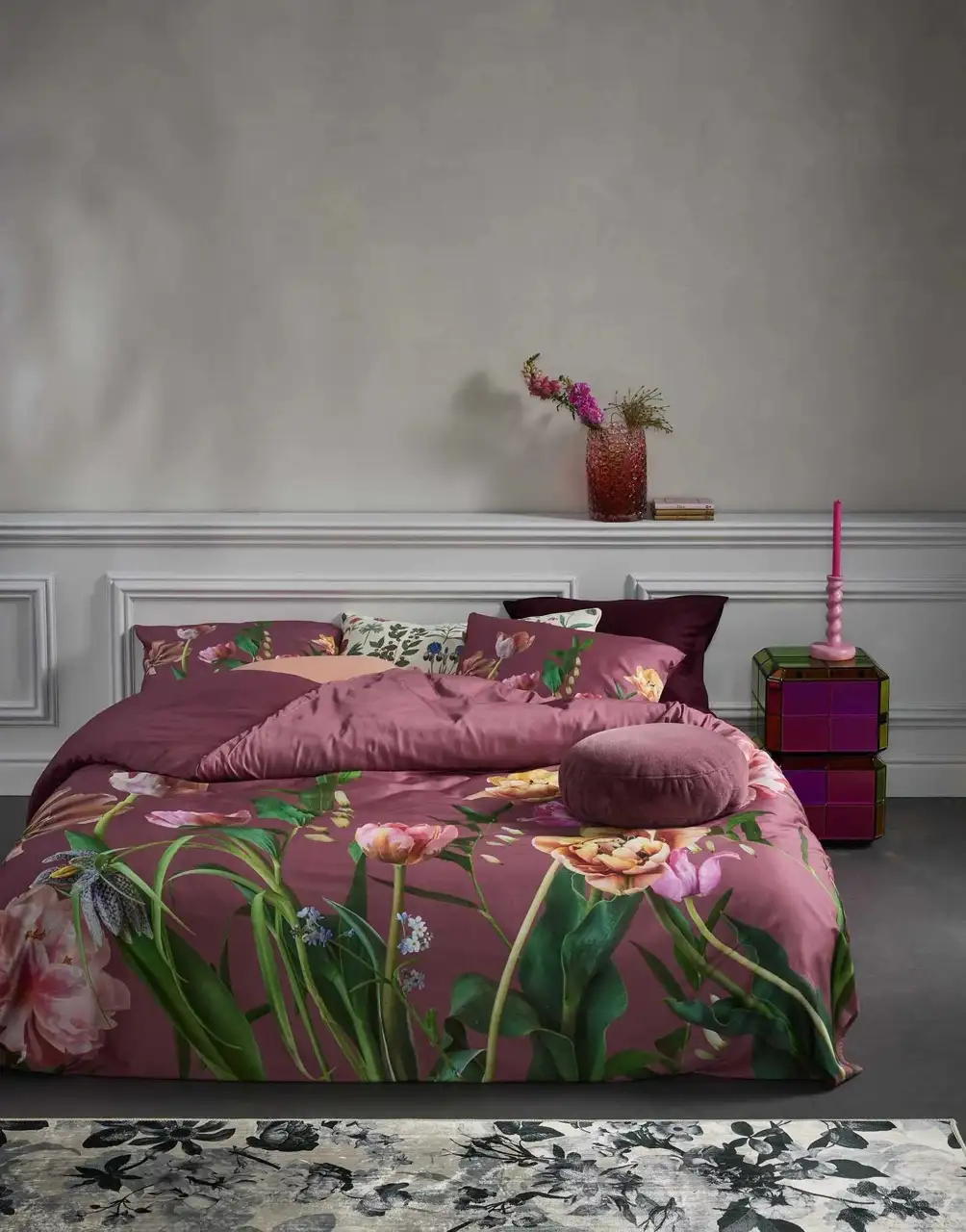 Essenza dekbedovertrek Eloise katoensatijn mauve 260x200/220 - lits-jumeaux 260x200/220 + 2 slopen - Afbeelding 3