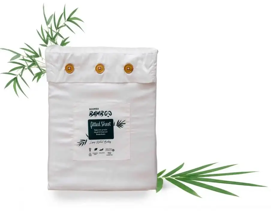 Boomba Bamboo premium hoeslaken Coco white 35cm - 80x200 - Afbeelding 5
