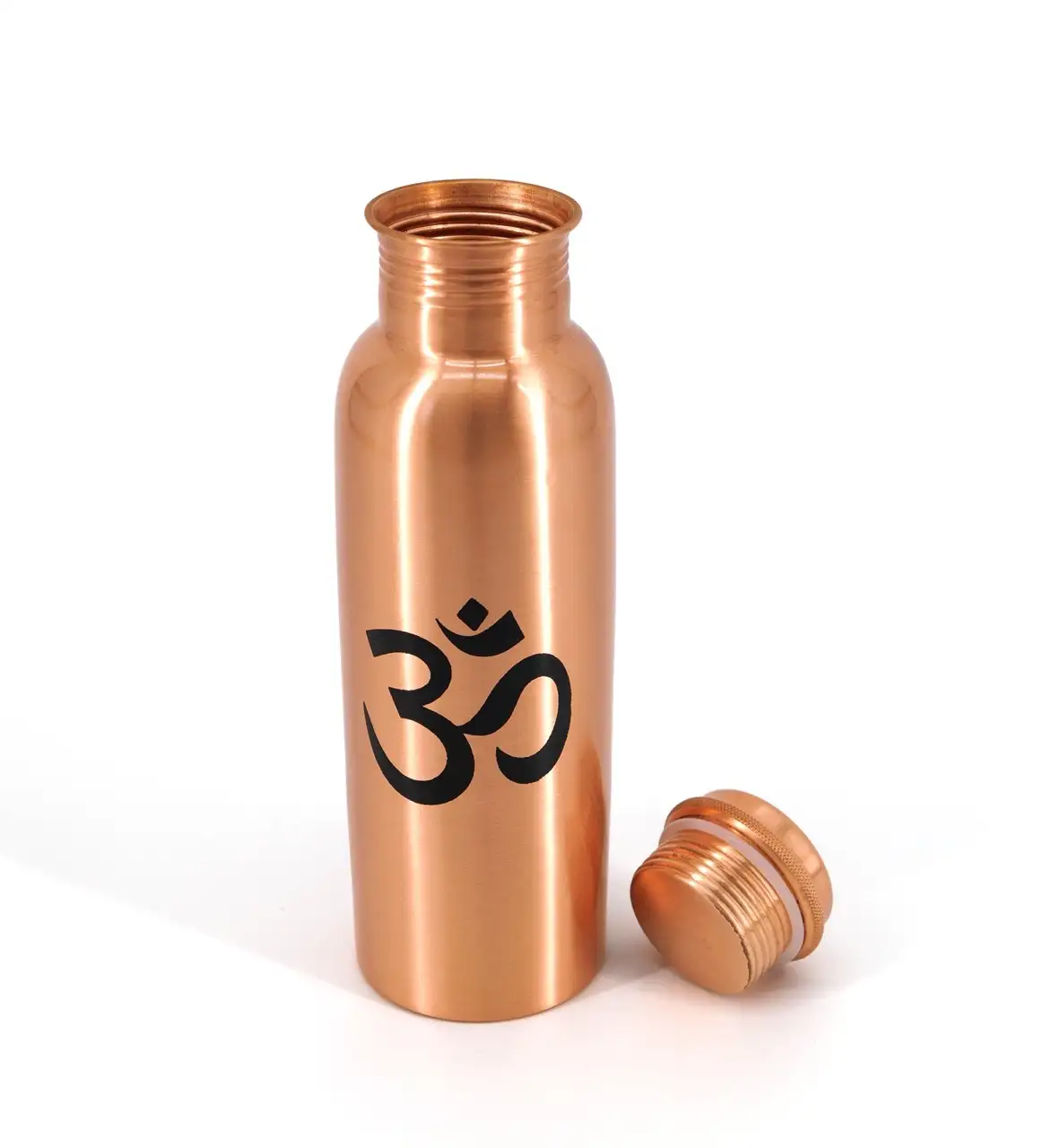 ZENZES® koperen drinkfles Ohm 800ml + beker - Afbeelding 2
