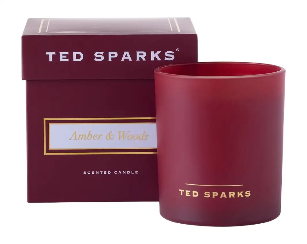 Ted Sparks geurkaars Amber & Woods - Afbeelding 4