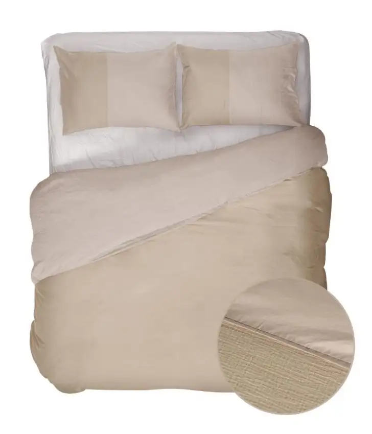 Kayori katoen-perkal dekbedovertrek Gosen zand - lits-jumeaux 240x200/220 + 2 slopen - Afbeelding 5