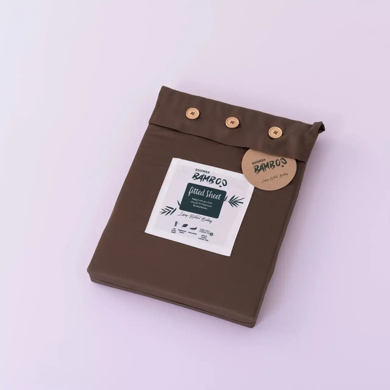 Boomba Bamboo premium hoeslaken coffee brown 35cm - 200x200 - Afbeelding 4