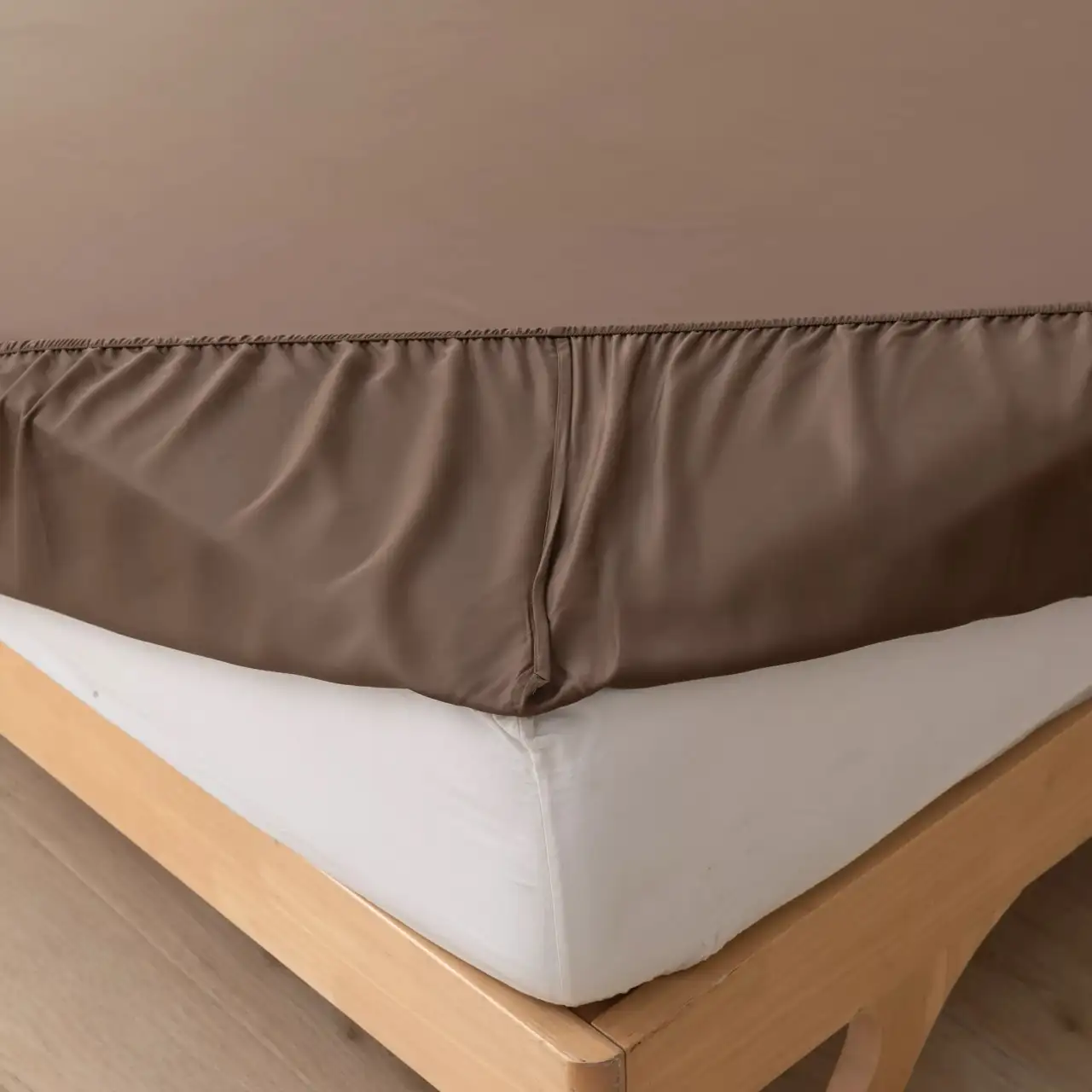 Boomba Bamboo premium hoeslaken coffee brown 35cm - 200x200 - Afbeelding 3