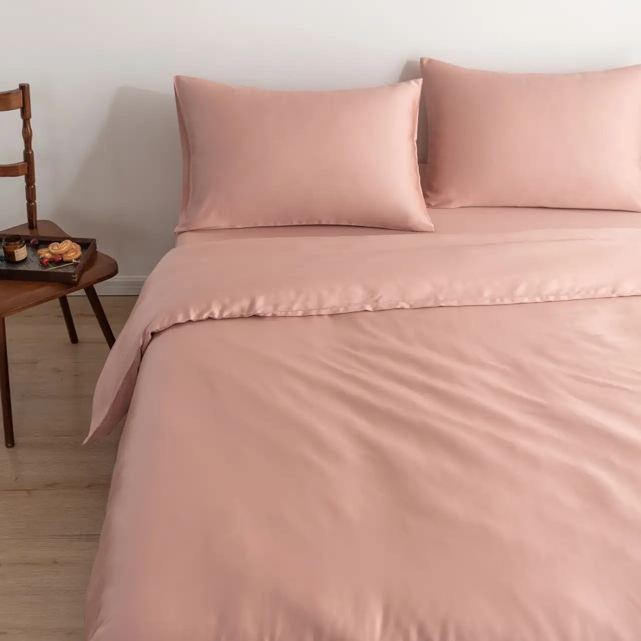 Boomba Bamboo dekbedovertrek cuddle pink + kussensloop - lits-jumeaux 240x200/220 + 2 slopen - Afbeelding 2