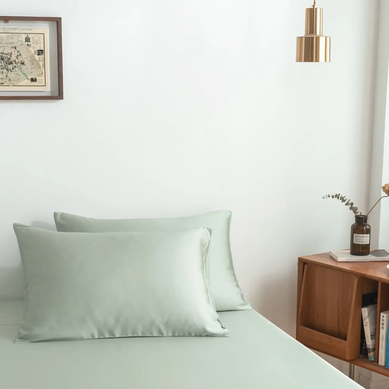 Boomba Bamboo premium kussenslopen 2-pack sage green - Afbeelding 2