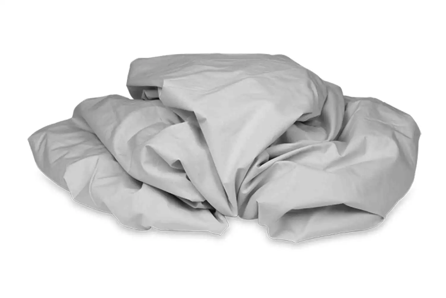 Kayori bio-katoen topper hoeslaken perkal (zilvergrijs) - 100x200 - Afbeelding 3