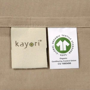 Kayori bio-katoenen laken Shizu (taupe)