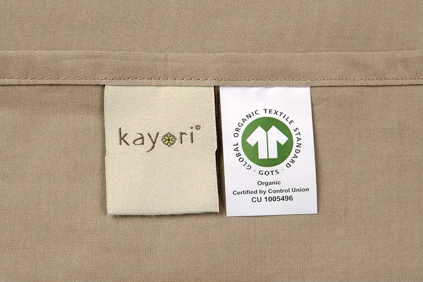 Kayori bio-katoenen laken Shizu (taupe)