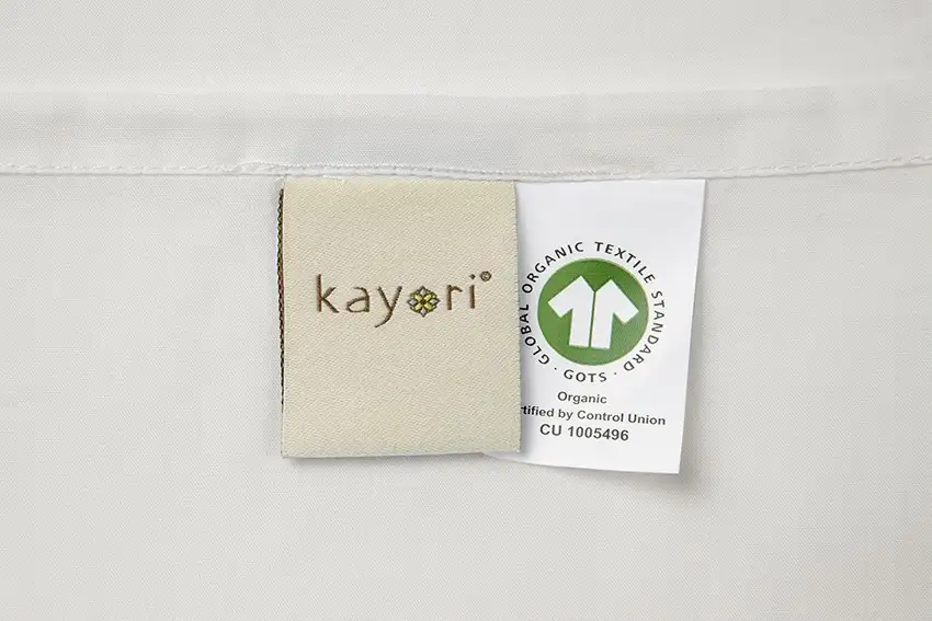 Kayori bio-katoenen laken Shizu (zilvergrijs) - 160x260 - Afbeelding 2
