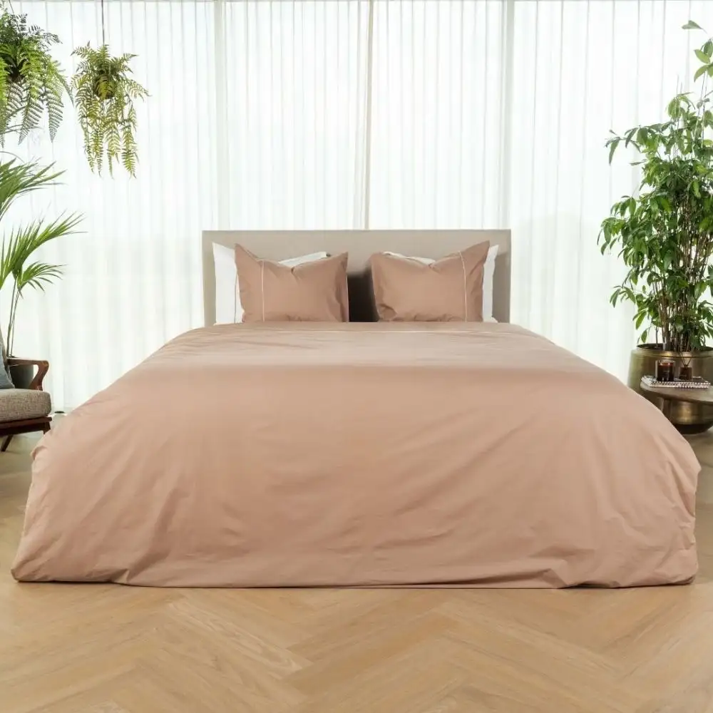 Kayori bio-katoenen dekbedovertrek Sasaki perkal nude - 1-persoons 140x200/220cm + 1 sloop - Afbeelding 4