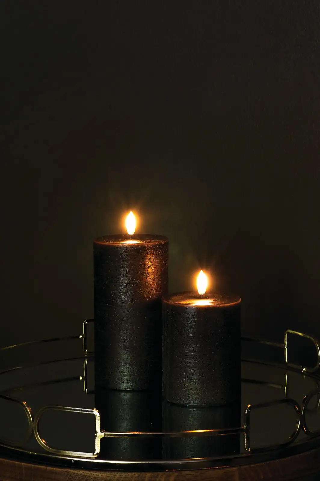 Uyuni led-kaars Melted 7,8 x 10cm forest black - Afbeelding 2