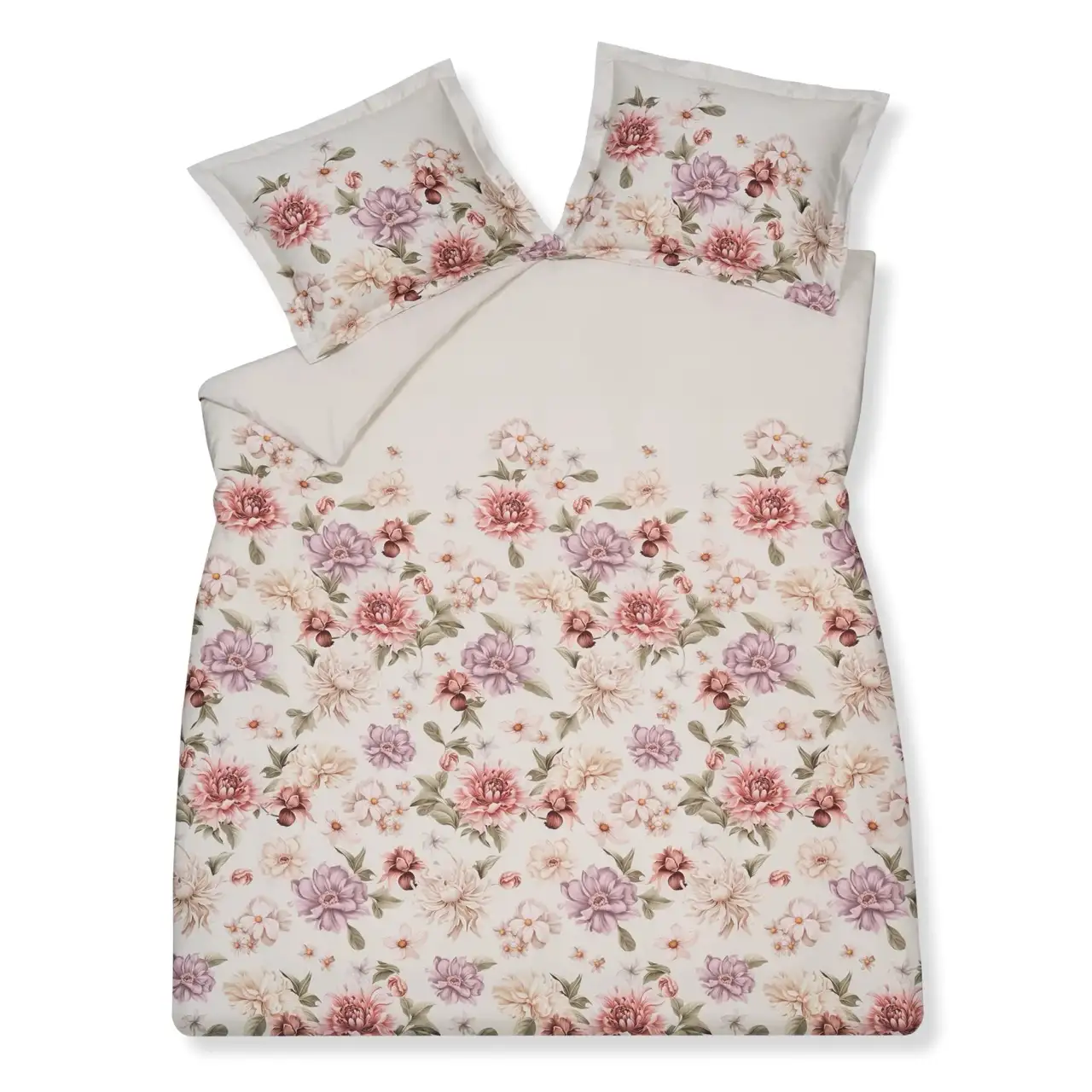 Vandyck dekbedovertrek Harmony cream tan satijn - Afbeelding 3